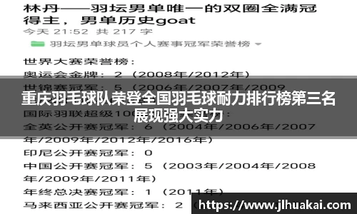 重庆羽毛球队荣登全国羽毛球耐力排行榜第三名展现强大实力