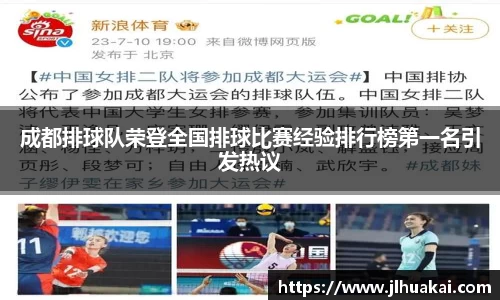 成都排球队荣登全国排球比赛经验排行榜第一名引发热议